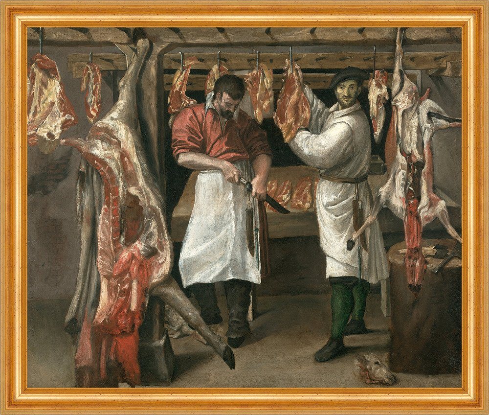 Kunstdruck The Butchers Shop Annibale Carracci Metzger Fleischer Messer B A3 0054, (1 St) von OTTO