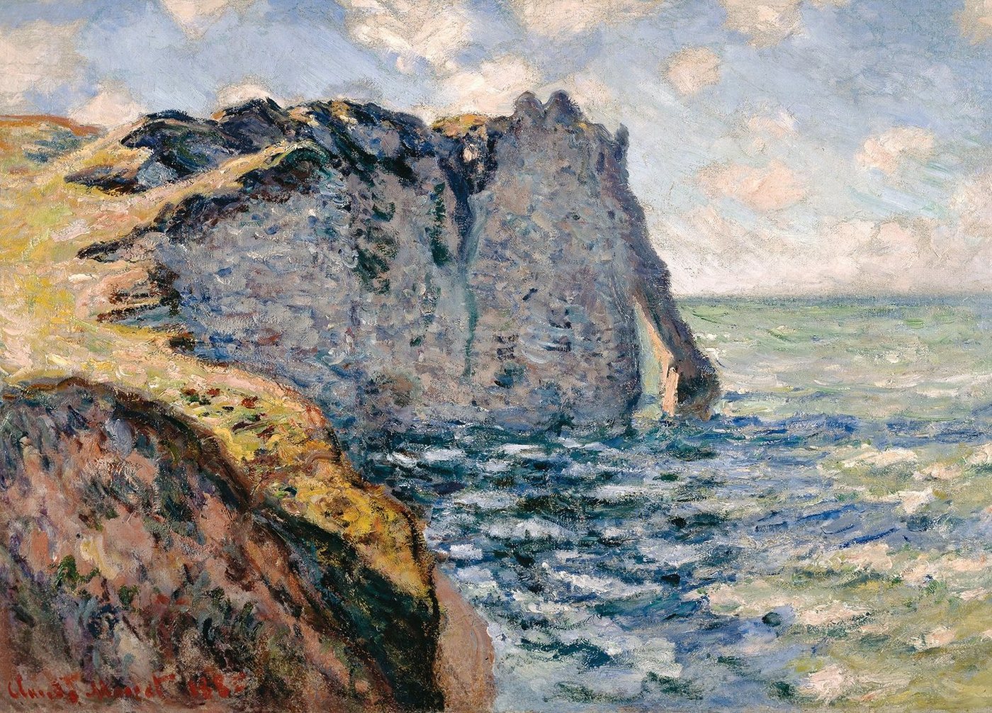 Kunstdruck The Cliff of Aval, Etretat Claude Monet Frankreich Normandie Klippen B, (1 St) von OTTO