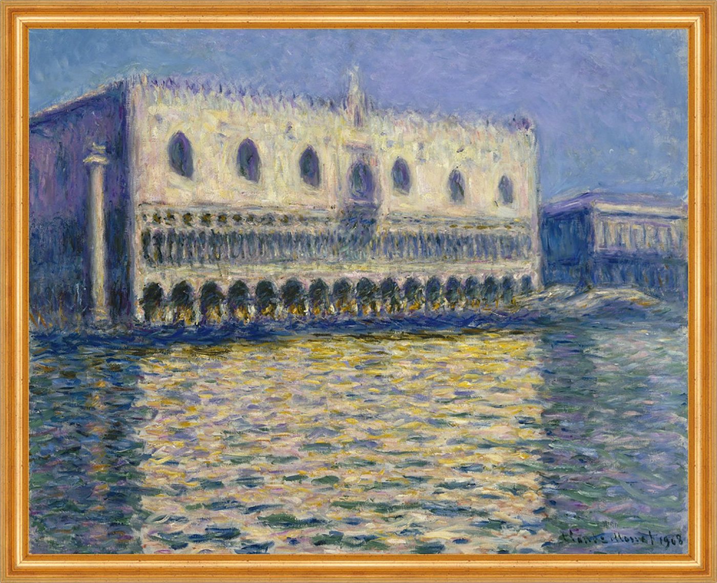 Kunstdruck The Doges Palace Claude Monet Dogenpalast Venedig Italien Bauwerke B A, (1 St) von OTTO