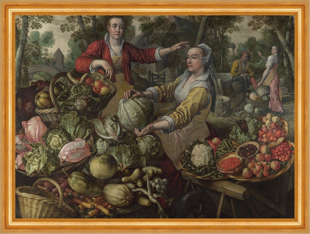 BillerAntik Kunstdruck The Four Elements: Earth Joachim Beuckelaer Erde Gemüse Obst B A3 0254, (1 St) von BillerAntik