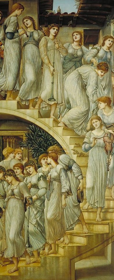 BillerAntik Kunstdruck The Golden Stairs Edward Burne-Jones Frauen Instrumente Geige Treppe B, (1 St) von BillerAntik