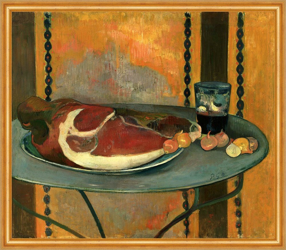 Kunstdruck The Ham Paul Gauguin Schinken Fleisch Zwiebeln Schale Glas B A2 02989, (1 St) von OTTO