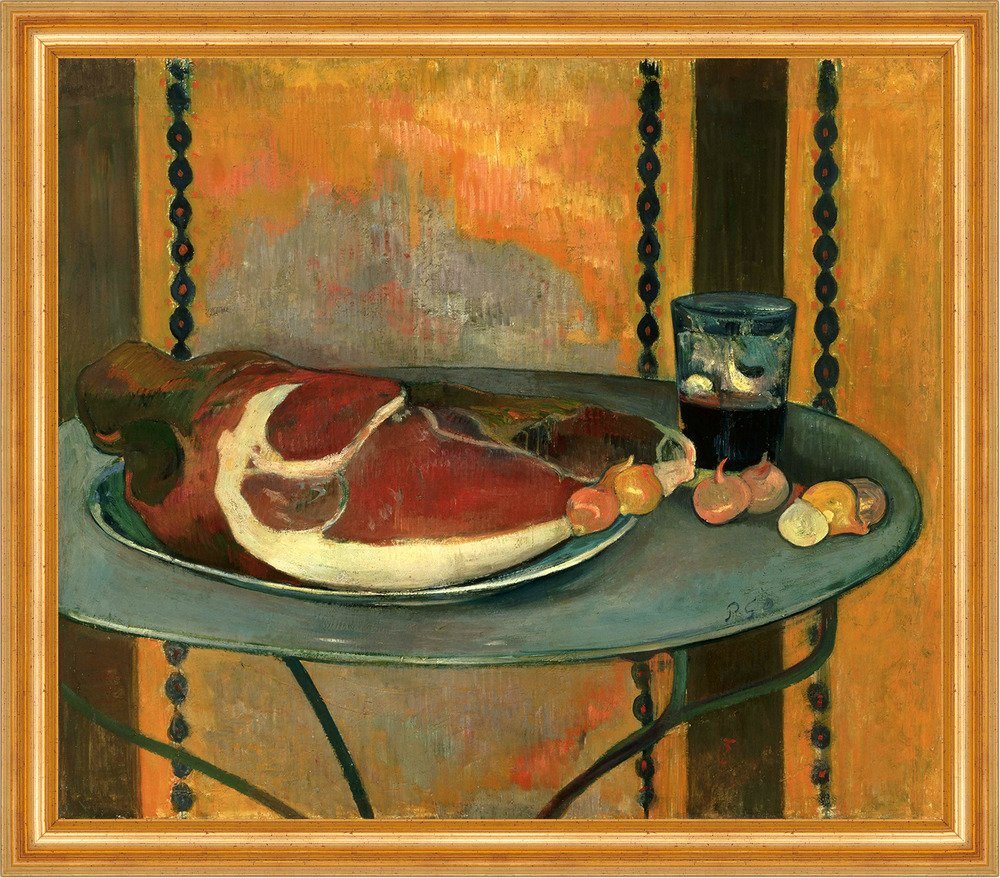 Kunstdruck The Ham Paul Gauguin Schinken Fleisch Zwiebeln Schale Glas B A3 02989, (1 St) von OTTO