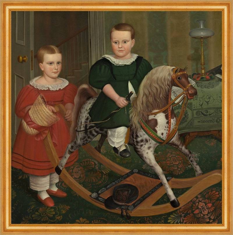BillerAntik Kunstdruck The Hobby Horse Peckham Kinder Spielzeug Schaukelpferd Holz B A2 00038, (1 St) von BillerAntik