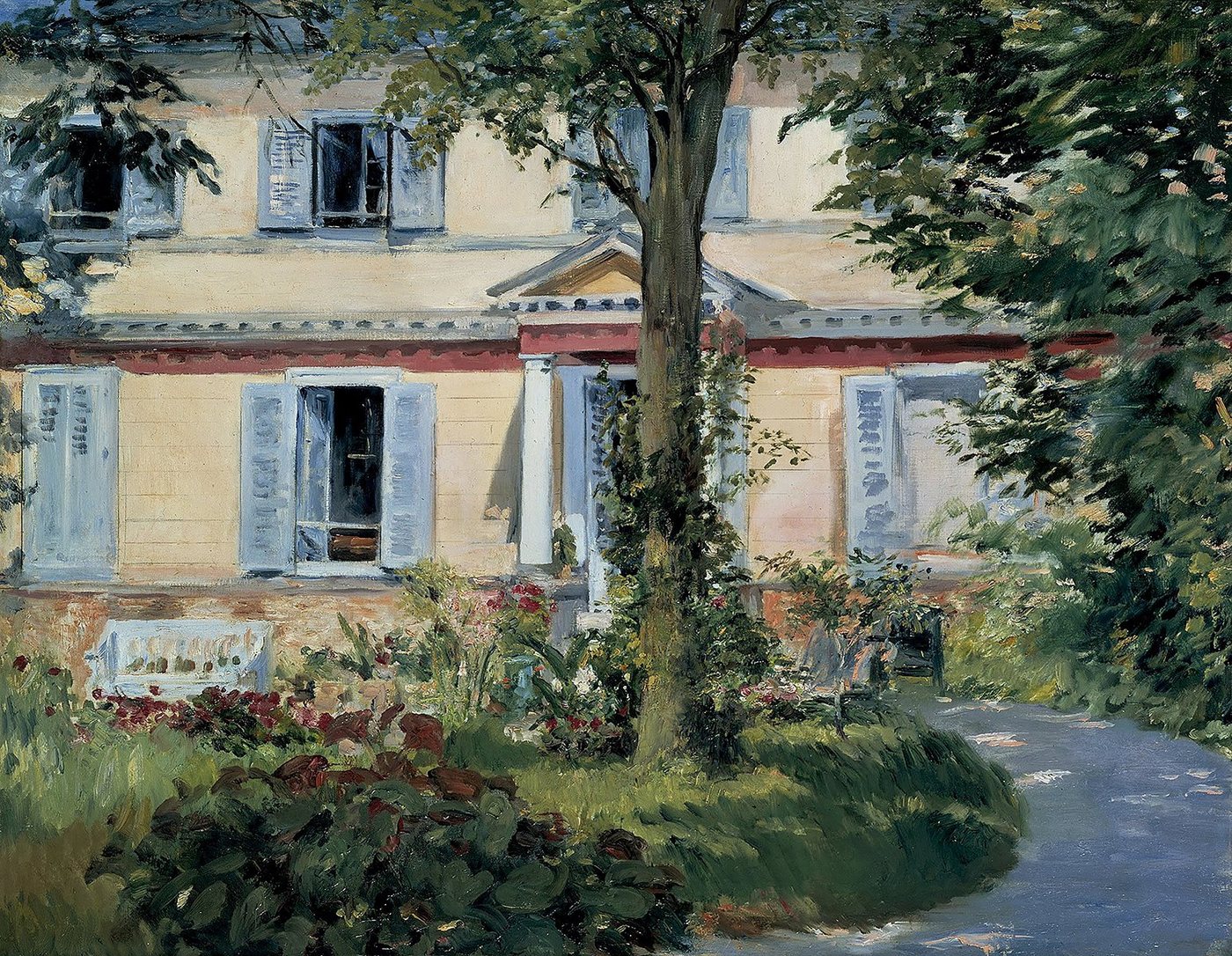 Kunstdruck The House at Rueil Edouard Manet Frankreich Haus Garten Bank Weg B A3, (1 St) von OTTO