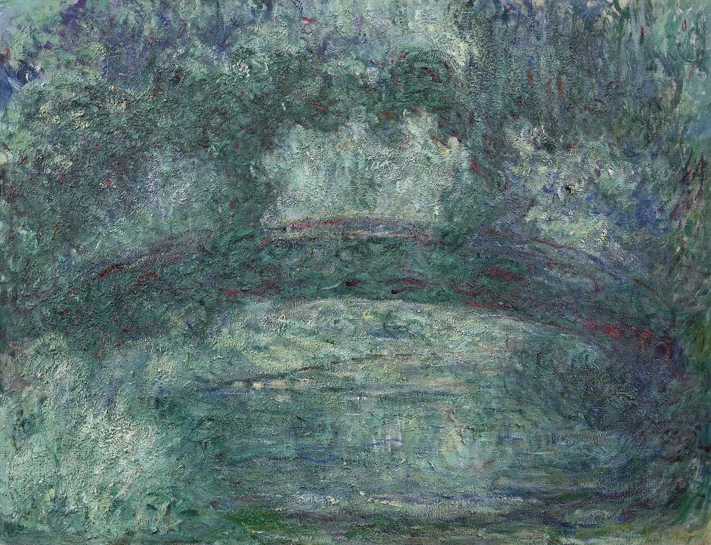 BillerAntik Kunstdruck The Japanese bridge Claude Monet Japanische Brücke Park Teich Garten B, (1 St) von BillerAntik