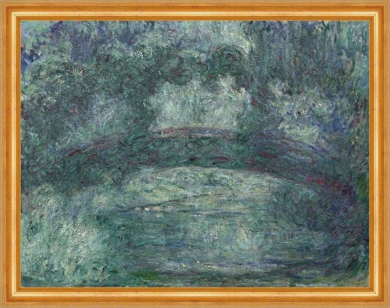 BillerAntik Kunstdruck The Japanese bridge Claude Monet Japanische Brücke Park Teich Garten B, (1 St) von BillerAntik