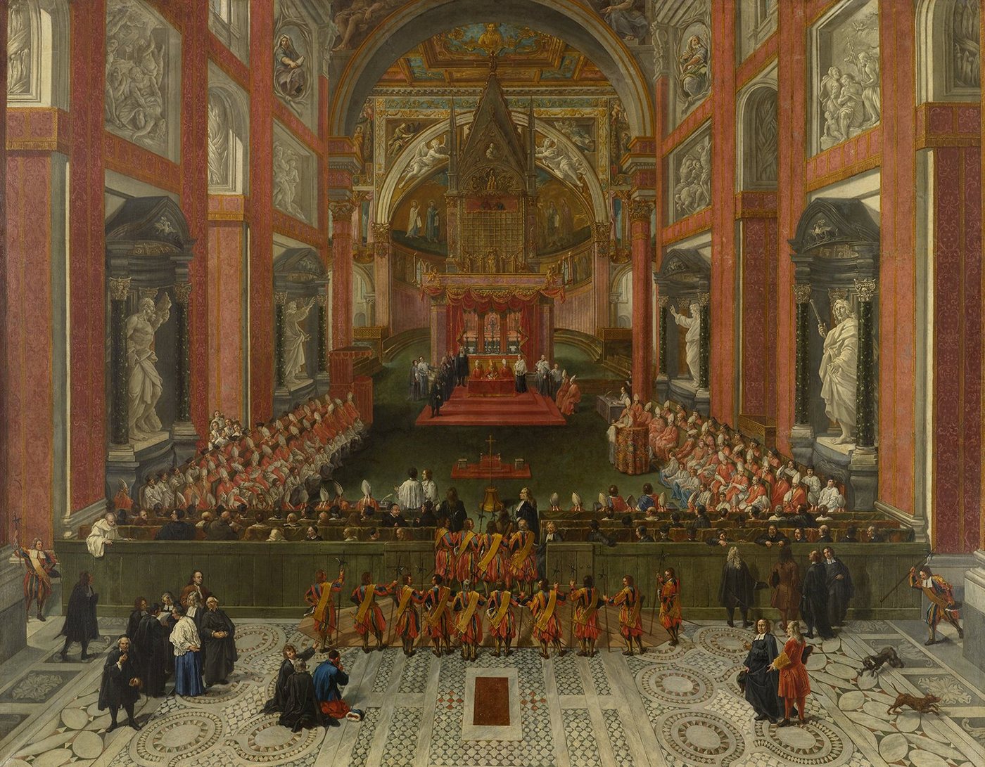 Kunstdruck The Lateran Convention of 1725 Pier Leone Ghezzi Tagung Versammlung B, (1 St) von OTTO