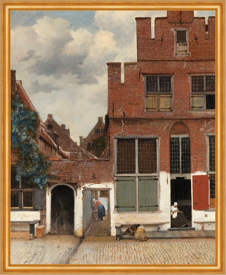 BillerAntik Kunstdruck The Little Street Jan Vermeer Backsteinhaus Stadt Häuser Rot Ziegel B, (1 St) von BillerAntik