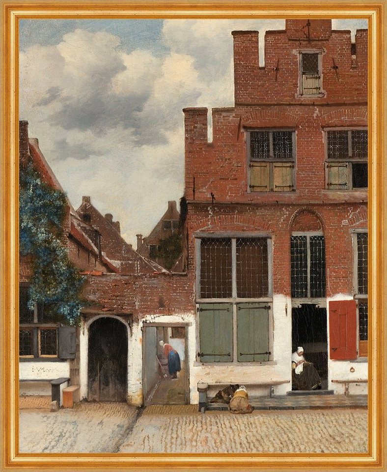 BillerAntik Kunstdruck The Little Street Jan Vermeer Backsteinhaus Stadt Häuser Rot Ziegel B, (1 St) von BillerAntik