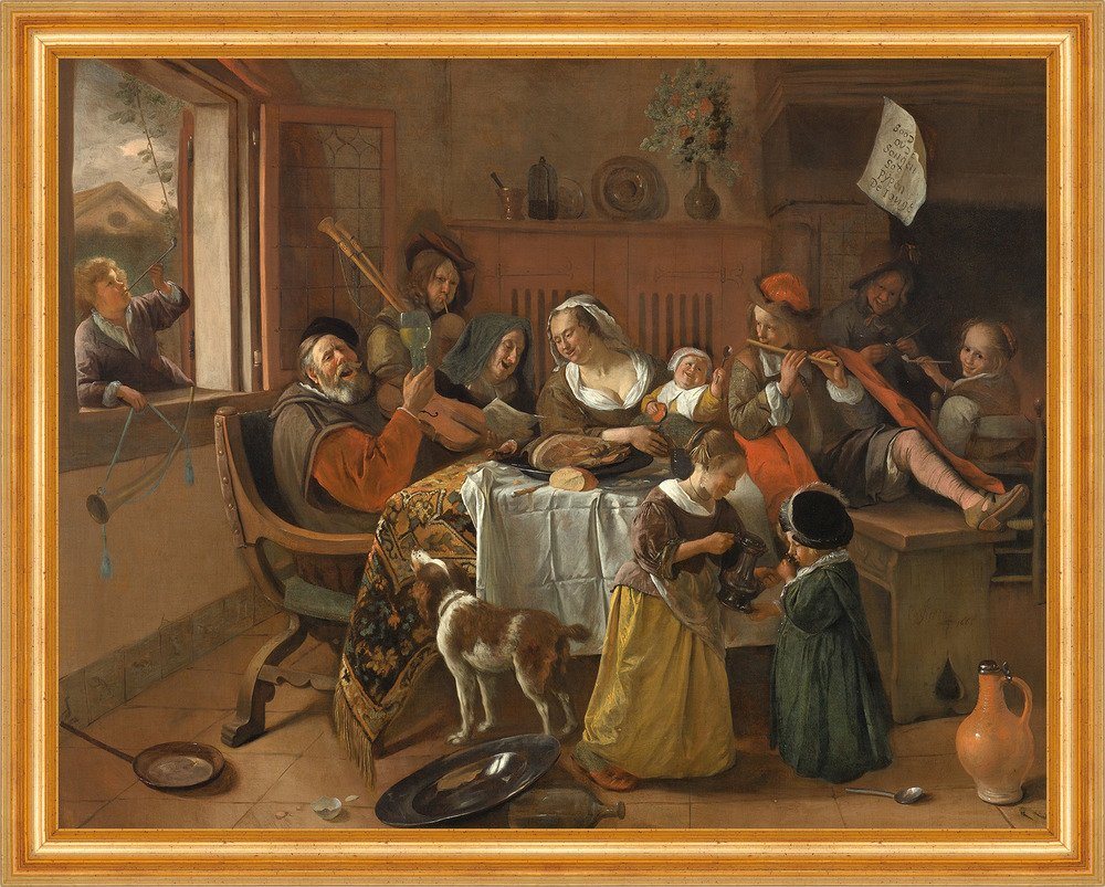 Kunstdruck The Merry Family Jan Steen Familie Fenster Tisch Kinder Glück B A3 024, (1 St) von OTTO