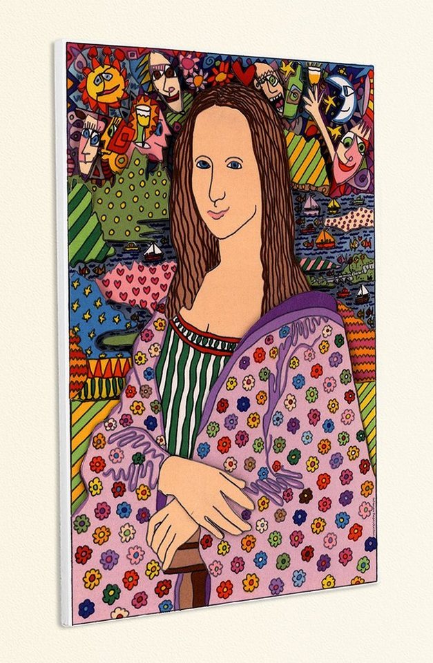 Kunstdruck The Mona Lisa Porträt PopArt Malerei Blumen Poster Rizzi Platte 35, (1 St) von OTTO