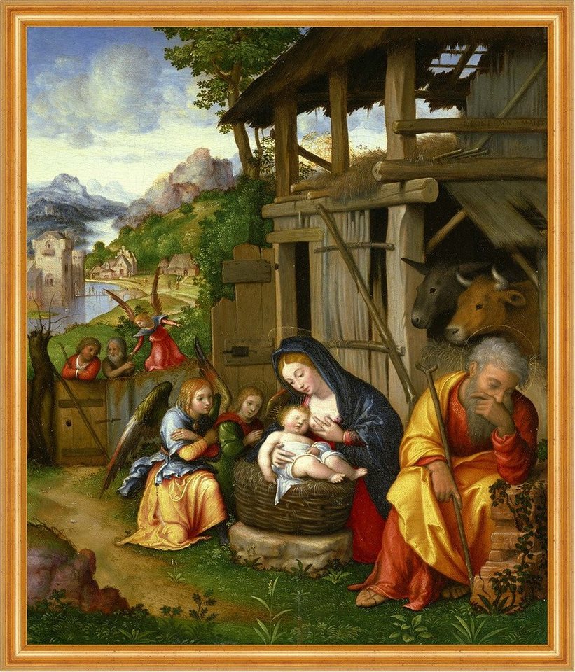 Kunstdruck The Nativity Gaudenzio Ferrari Sankt Jesus Maria Engel Josef Krippe B, (1 St) von OTTO
