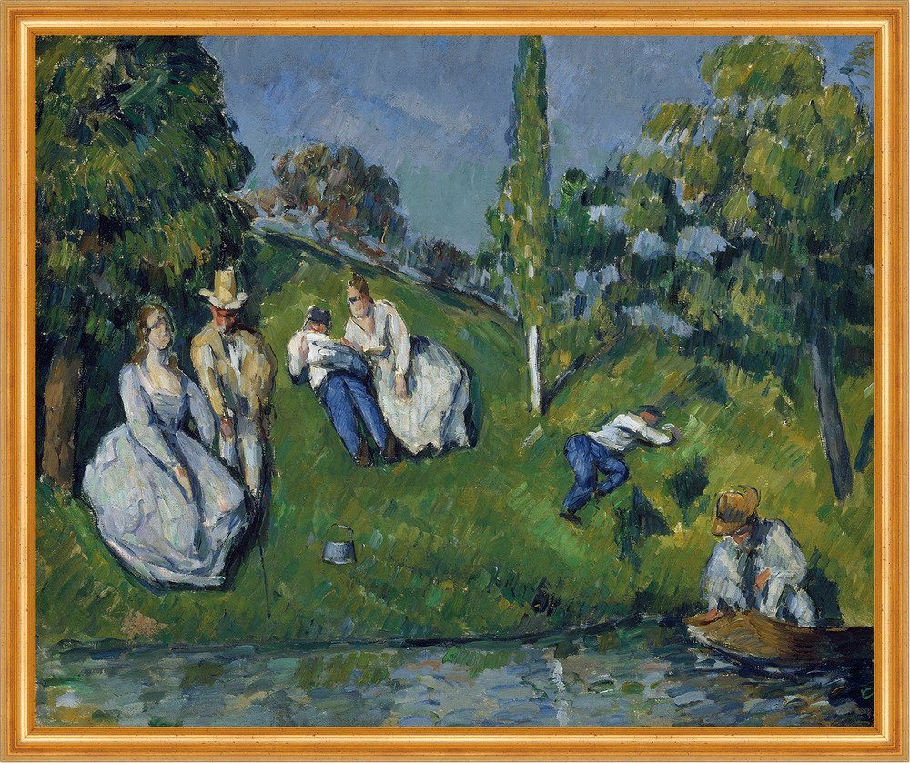 BillerAntik Kunstdruck The Pond Paul Cezanne Garten Kinder Spiele See Teich Hügel B A2 02980, (1 St) von BillerAntik