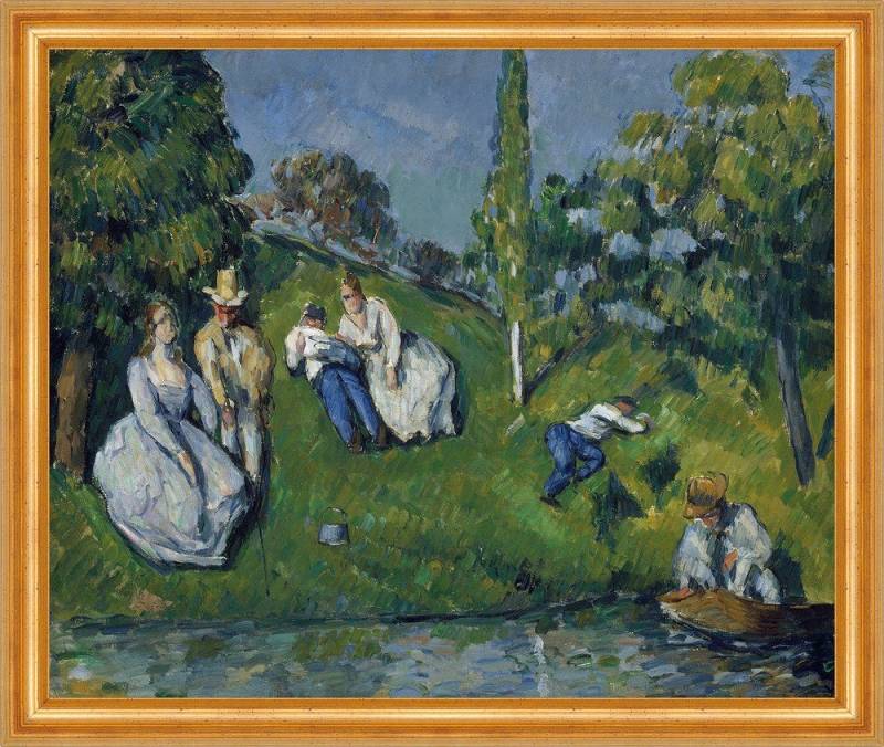 BillerAntik Kunstdruck The Pond Paul Cezanne Garten Kinder Spiele See Teich Hügel B A3 02980, (1 St) von BillerAntik