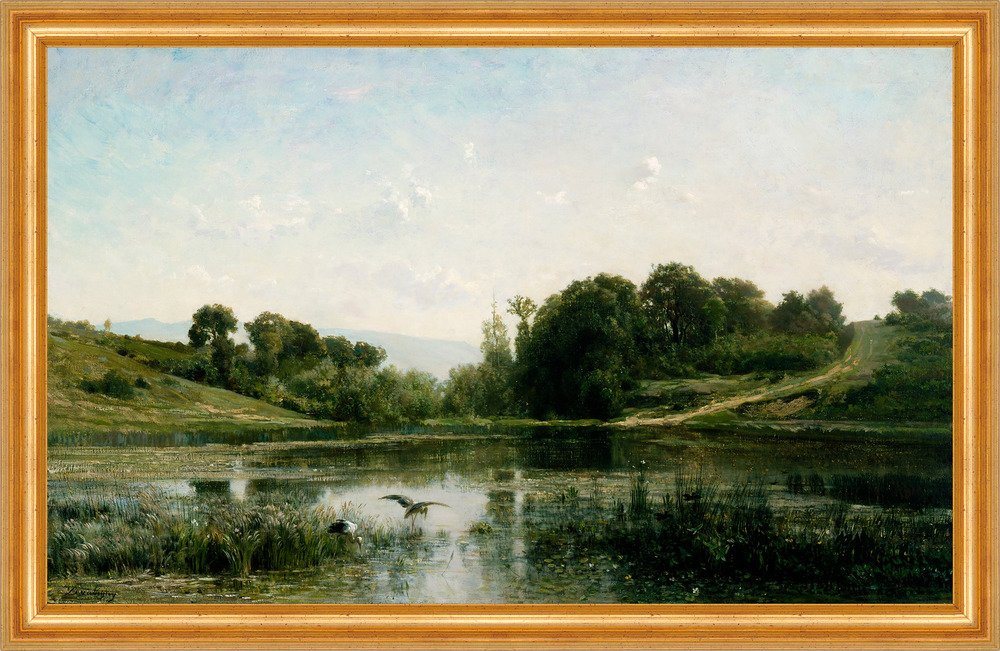 Kunstdruck The Ponds of Gylieu Charles-Francois Daubigny Weiher Tiere B A3 01140, (1 St) von OTTO