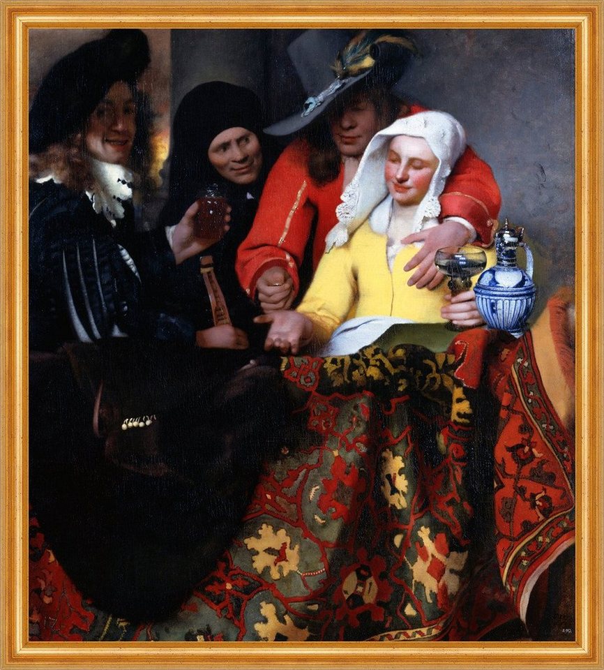 Kunstdruck The Procuress Jan Vermeer Kupplerin Beruf Männer Weinglas Krug Haube B, (1 St) von OTTO