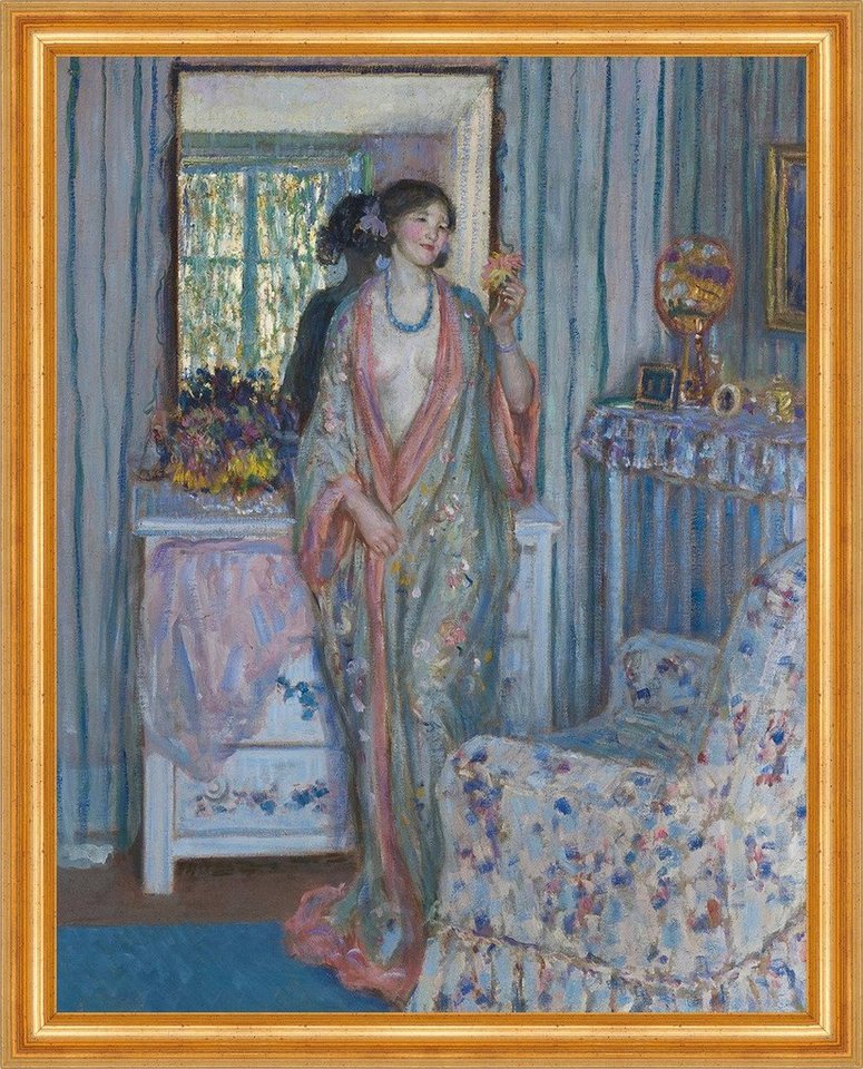 BillerAntik Kunstdruck The Robe Frederick Carl Frieseke Umhang Mode Blumen Fenster B A3 01947, (1 St) von BillerAntik