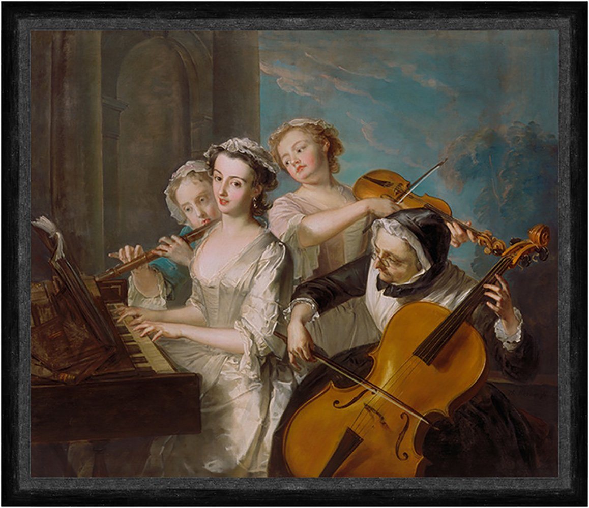BillerAntik Kunstdruck The Sense of Hearing Philippe Mercier Musik Klavier Hören Sinne Faks_B, (1 St) von BillerAntik