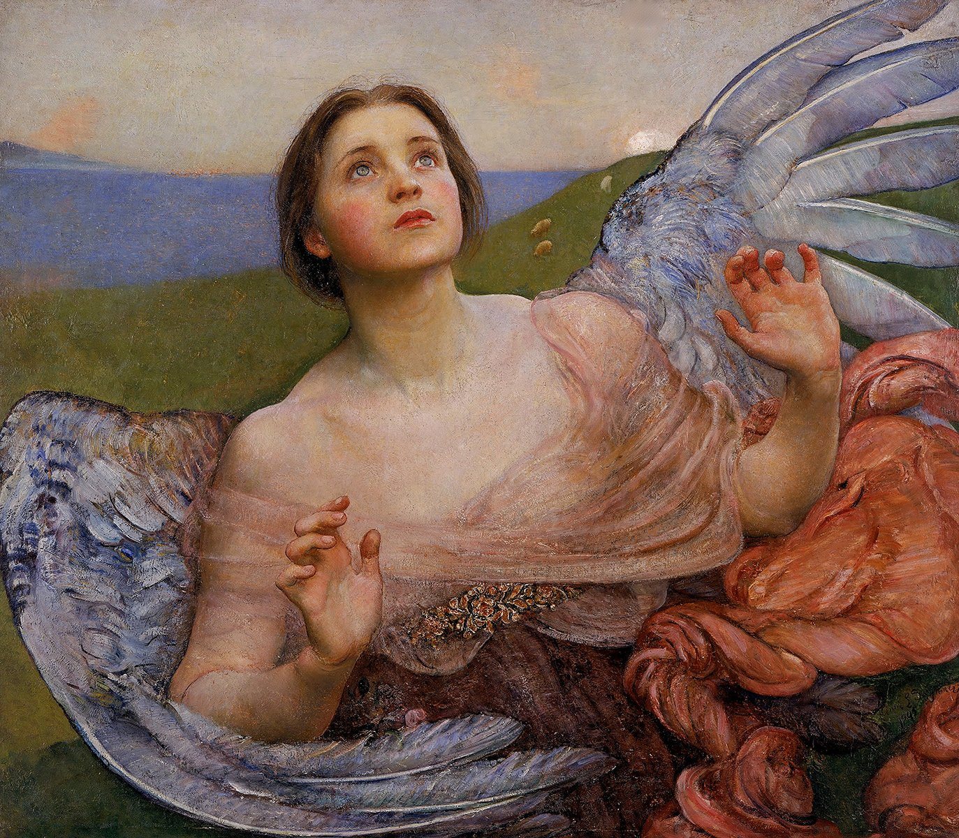 BillerAntik Kunstdruck The Sense of Sight Annie Swynnerton Federn Engel Sonne Licht Federn B, (1 St) von BillerAntik