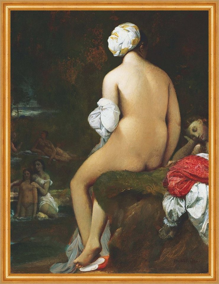 BillerAntik Kunstdruck The Small Bather Jean-Auguste-Dominique Ingres Teich Nackt Baden B A2, (1 St) von BillerAntik