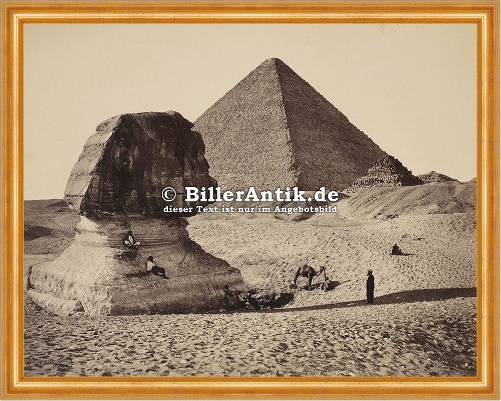 Kunstdruck The Sphinx, the Great Pyramid, Ghizeh, Egypt Ägypten Wüste Photo M 080, (1 St) von OTTO