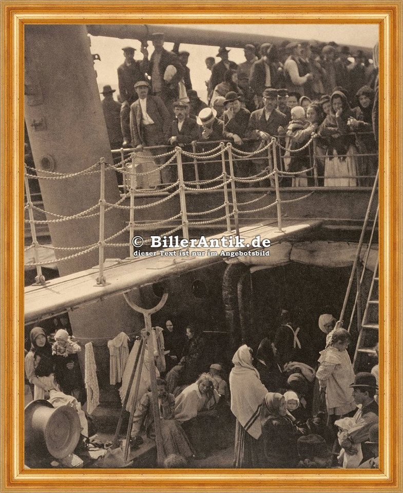 BillerAntik Kunstdruck The Steerage Schiffahrt Passagiere Treppen Seefahrt Photo M 012 Gerahm, (1 St) von BillerAntik