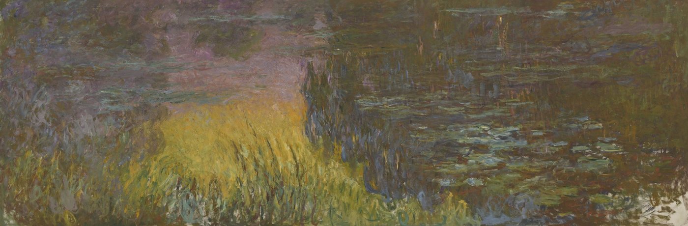 BillerAntik Kunstdruck The Water Lilies - Setting Sun Claude Monet Blumen Teich Pflanzen B A3, (1 St) von BillerAntik
