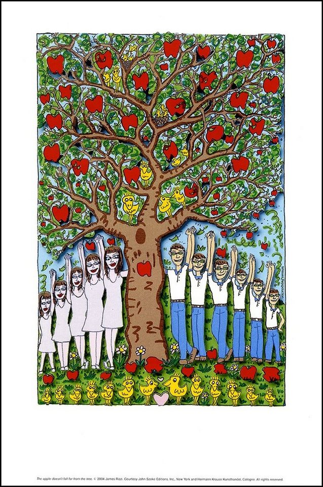 BillerAntik Kunstdruck The apple do not fall far from the tree PopArt Poster Plakat Rizzi 12, (1 St) von BillerAntik