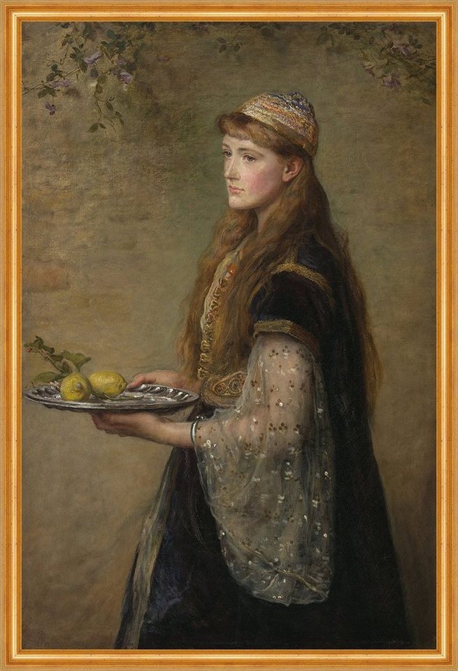 BillerAntik Kunstdruck The captive John Everett Millais Tablett Zitronen Gefangene B A2 02627, (1 St) von BillerAntik