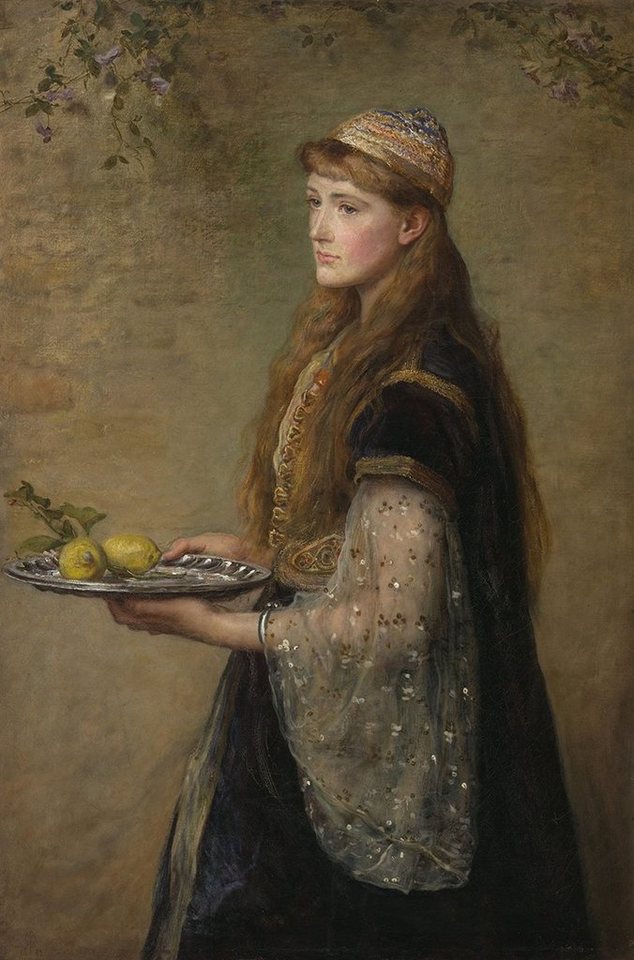 Kunstdruck The captive John Everett Millais Tablett Zitronen Gefangene Trauer B A, (1 St) von OTTO