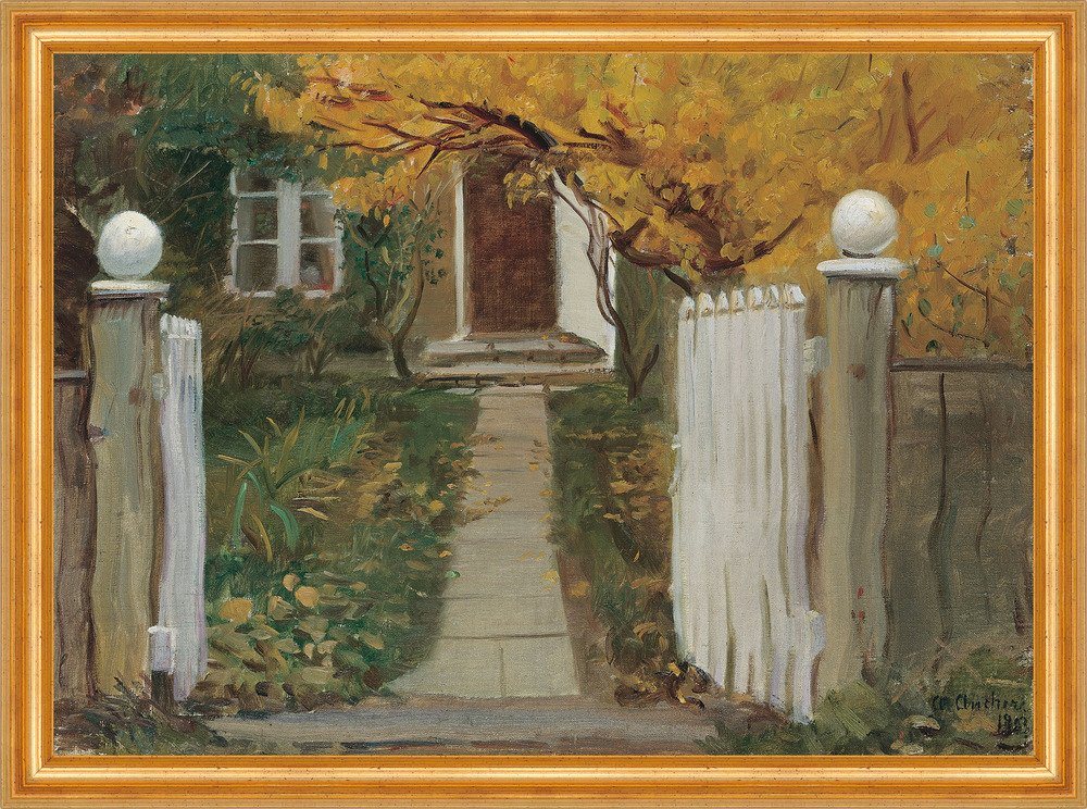 Kunstdruck The entrance to our garden Anna Ancher Zaun Pforte Garten Haus B A3 00, (1 St) von OTTO