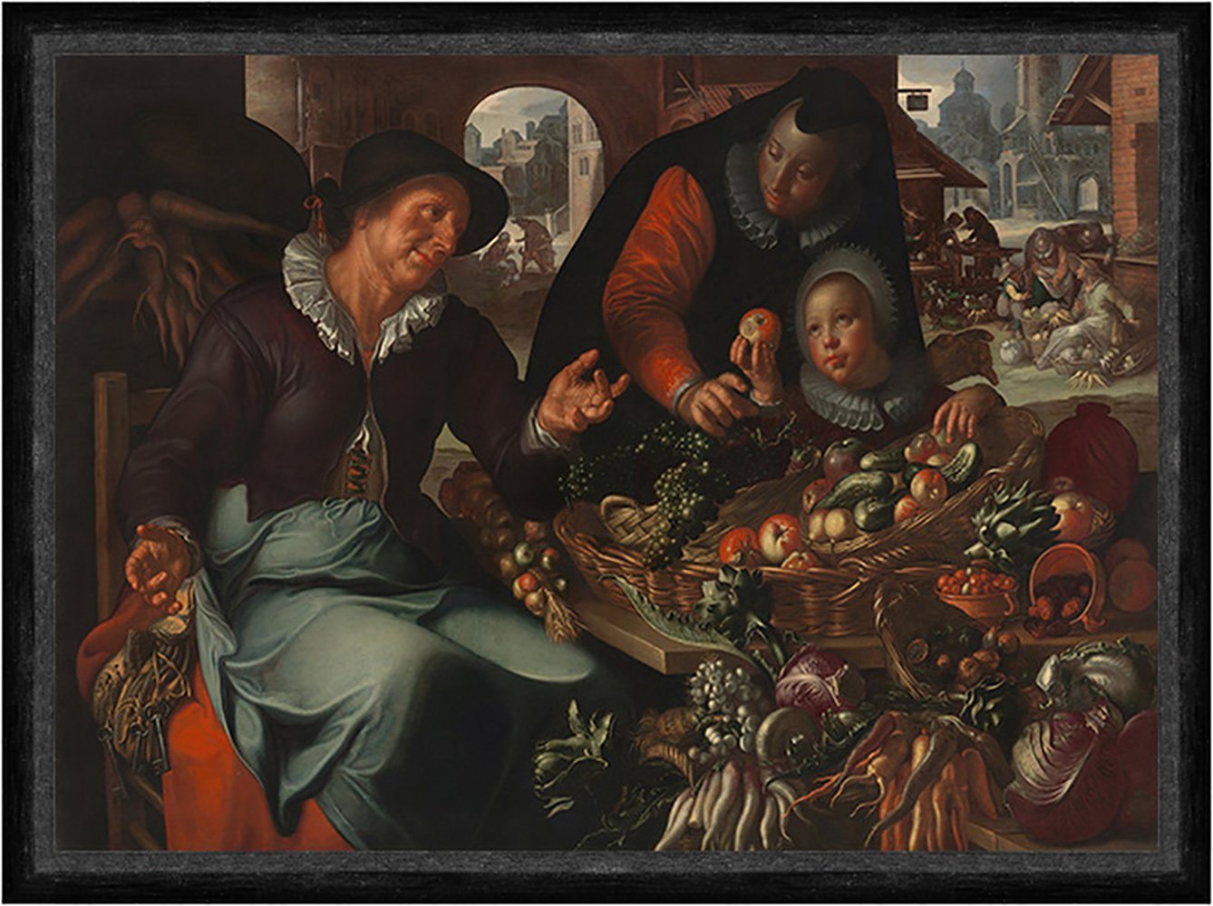 Kunstdruck The fruit and vegetable seller Joachim Wtewael Handel Markt Obst Faks_, (1 St) von OTTO