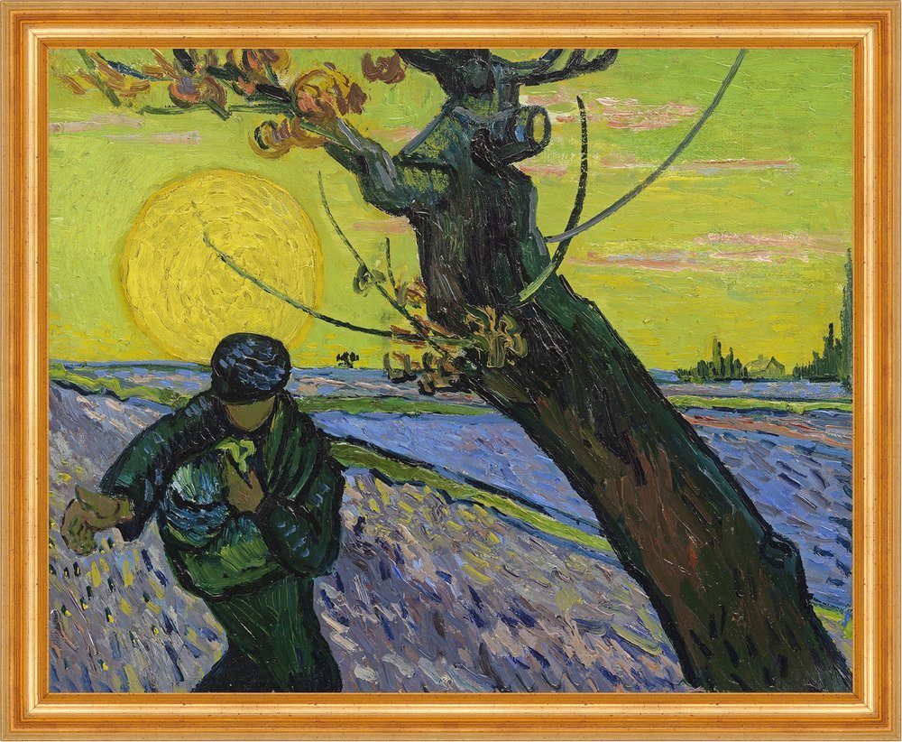 Kunstdruck The sower Vincent van Gogh Bauern Feld Säen Sonne Samen Baum B A3 0336, (1 St) von OTTO