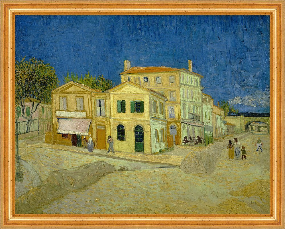 Kunstdruck The yellow house, The street Vincent van Gogh Häuser Fenster B A3 0332, (1 St) von OTTO