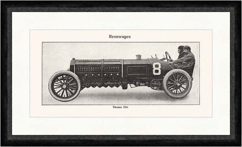 BillerAntik Kunstdruck Thomas 1906 Rennwagen Zweisitzer Phaeton Speichenrad Faks Sport 032, (1 St) von BillerAntik