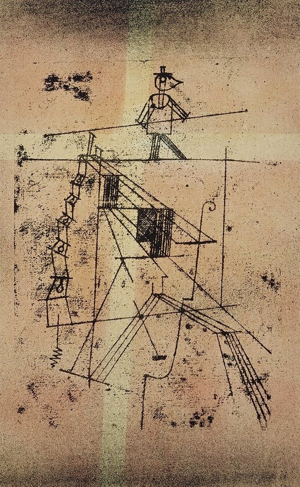 Kunstdruck Tightrope Walker Paul Klee Artisten Balancieren Zirkus Leiter Stufen B, (1 St) von OTTO