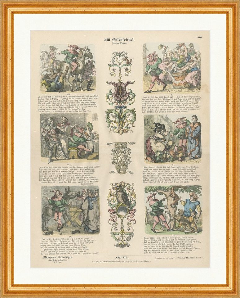 Kunstdruck Till Eulenspiegel II Schalk Lirum Larum Topf Münchener Bilderbogen 576, (1 St) von OTTO