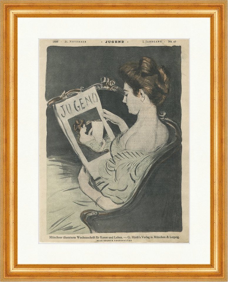 Kunstdruck Titelblatt 21. November Nr. 47 I. Jahrgang Sessel Jugend Gerahmt 5247, (1 St) von OTTO