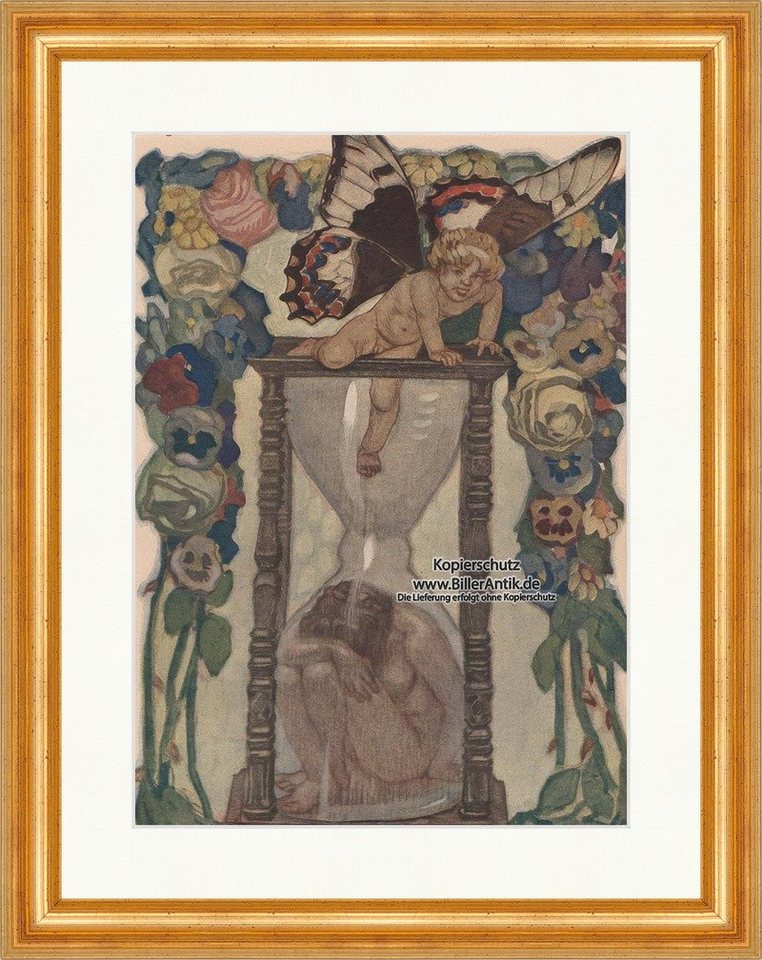 BillerAntik Kunstdruck Titelseite der Nummer 1 von 1909 Jugendstil Leo Putz Amor Jugend 1816, (1 St) von BillerAntik
