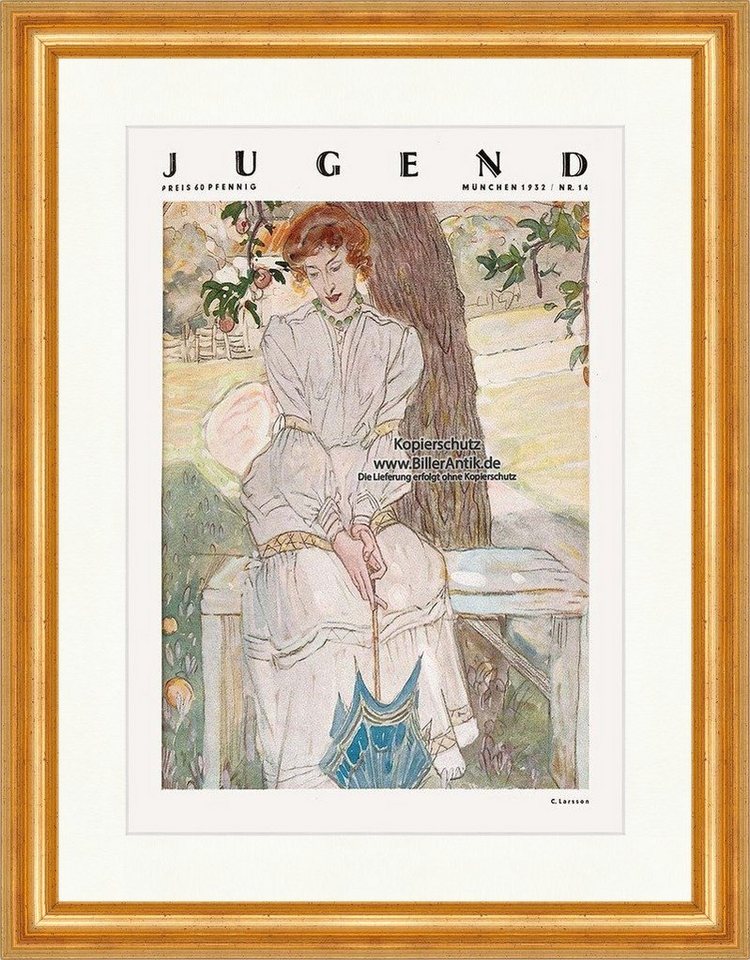 Kunstdruck Titelseite der Nummer 14 von 1932 Carl Larsson Frau Bank Jugend 4801, (1 St) von OTTO