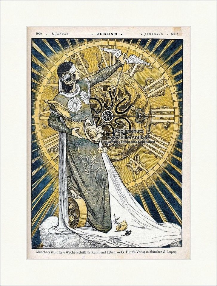 BillerAntik Kunstdruck Titelseite der Nummer 2 von 1900 Otolia Olga Gräfin Kraszewska Uhr Jug, (1 St) von BillerAntik
