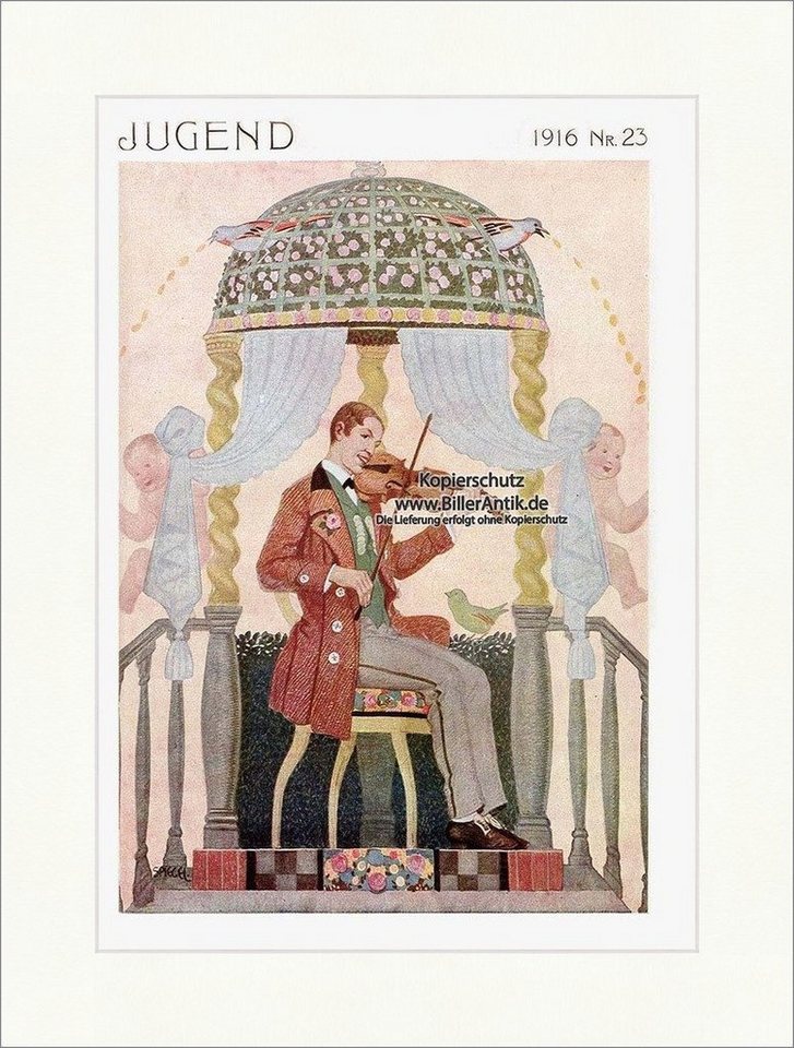 Kunstdruck Titelseite der Nummer 23 von 1916 Ferdinand Spiegel Brüssel Hirth Juge, (1 St) von OTTO
