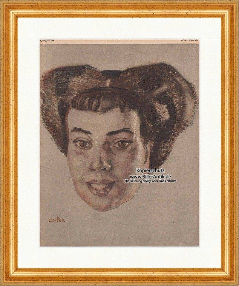 BillerAntik Kunstdruck Titelseite der Nummer 25 von 1912 Jugendstil von Leo Putz Jugend 1218, (1 St) von BillerAntik