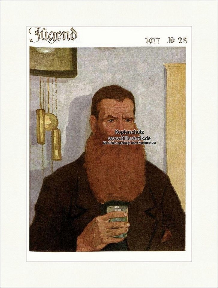 Kunstdruck Titelseite der Nummer 28 von 1917 Ferdinand Spiegel Tiroler Bauer Juge, (1 St) von OTTO