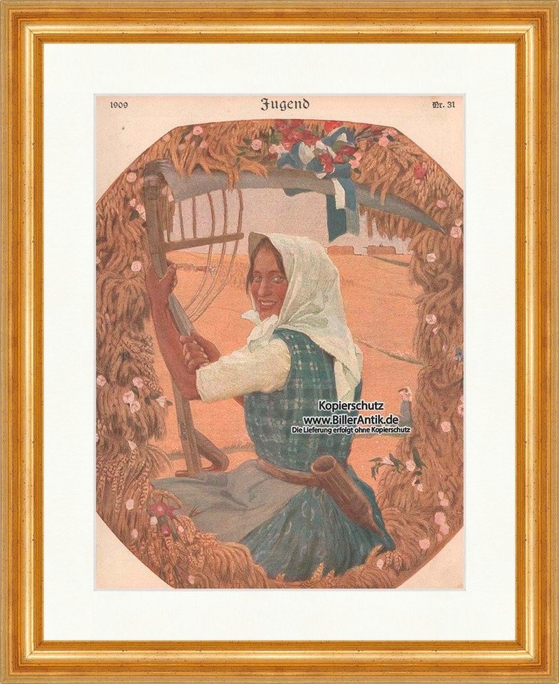 BillerAntik Kunstdruck Titelseite der Nummer 31 von 1909 Reinhold Max Eichler Sense Jugend 16, (1 St) von BillerAntik