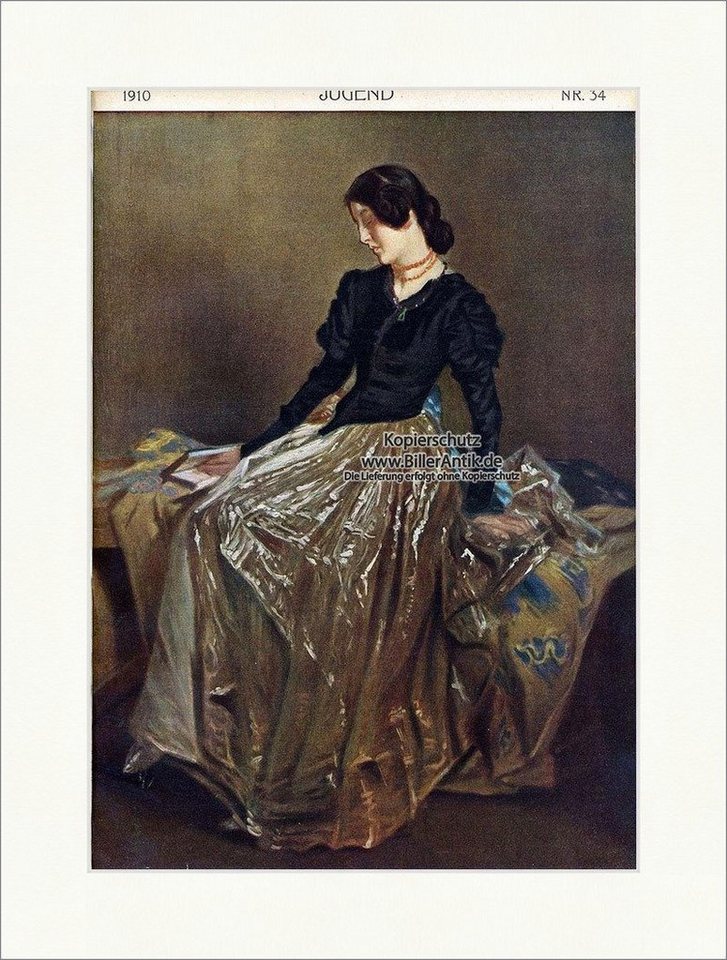 Kunstdruck Titelseite der Nummer 34 von 1910 Jacques Emile Blanche Frau Bett Juge, (1 St) von OTTO