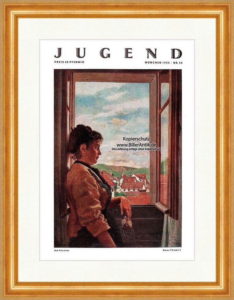 Kunstdruck Titelseite der Nummer 34 von 1934 Hans Thoma Am Fenster Jugend 4925 Ge, (1 St) von OTTO