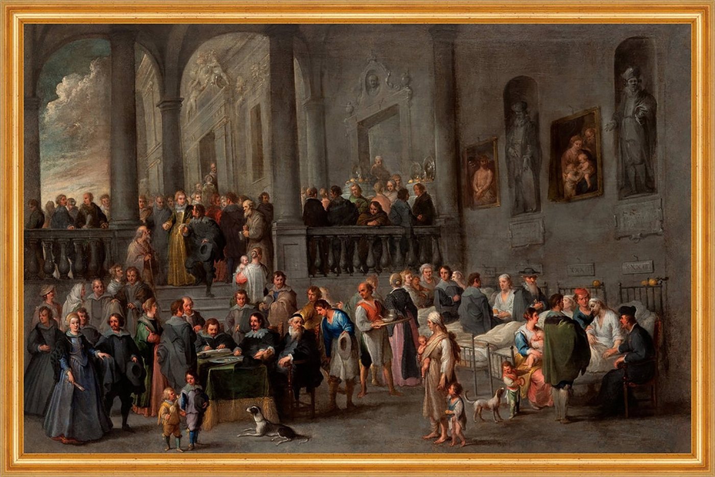 Kunstdruck To Visit the Sick Cornelis de Wael Betten Krankheit Familie Ärzte B A1, (1 St) von OTTO