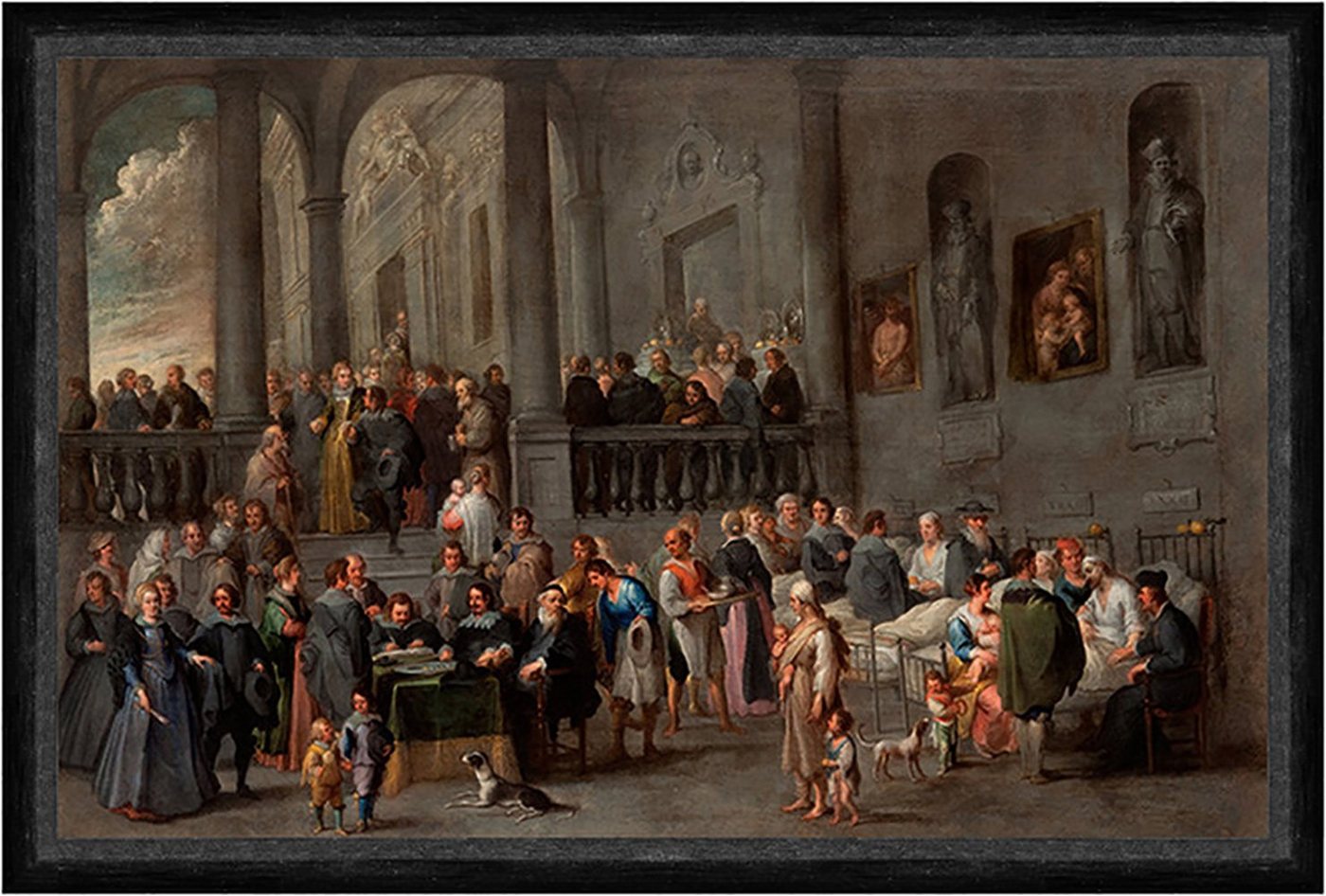 Kunstdruck To Visit the Sick Cornelis de Wael Betten Krankheit Familie Ärzte Faks, (1 St) von OTTO
